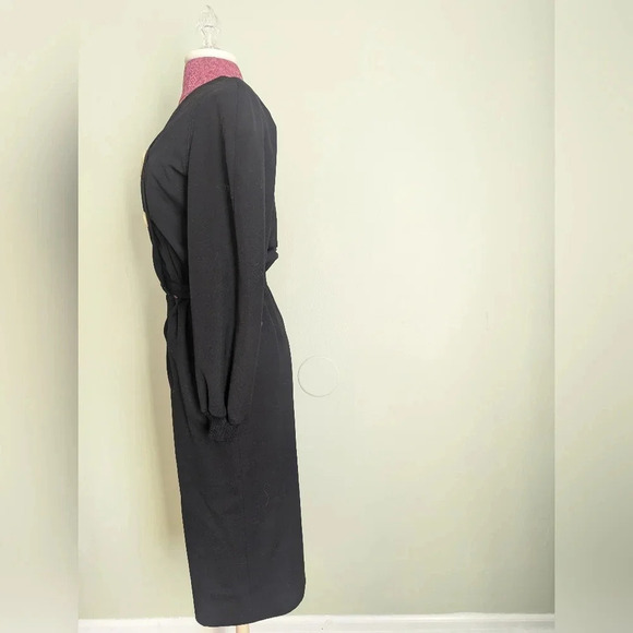 Black Valentino Dress with Button Detail, IT 40, US 8 - Picture 6 of 7